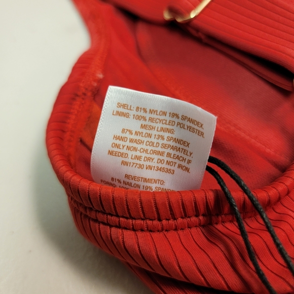 Shade And Shore Off The Shoulder Asymmetrical Red One Piece Size 18 - Picture 7 of 7